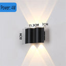 Axyaa LED Outdoor Wall Lamp Waterproof Strip Lighting, Aluminum Fixture for Garden Decor