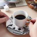 Axya Luxury Ceramic Coffee Cup and Saucer Set