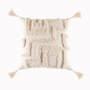 Axyaa Beige Tufted Tassel Pillow Cover 18x18" 12x20" for Couch Bed Living Room