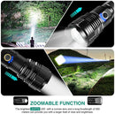 Axya Rechargeable Zoomable LED Flashlight for Camping Outdoor Waterproof Torch