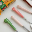 Axyaa Kids Bear Dragon Cutlery Set Stainless Steel Utensils