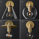 Axyaa Modern Nordic Designer Glass Wall Lamps for Bedroom and Artistic Home Decor