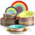 Axyaa Arco 18-Piece Handpainted Stoneware Dinner Set