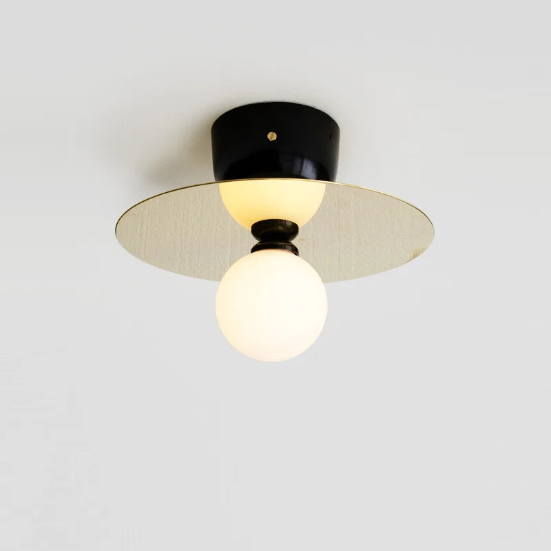 Axyaa Golden Glass Ball Round Wall Sconce for Home Lighting