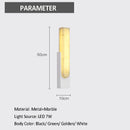 Axyaa Golden Luxury LED Marble Wall Lamp for Home Decor & Hotel Sconce