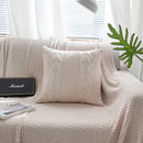 Axyaa Cable Knit Cushion Cover Soft Solid Pillow Case, 45cm*45cm, 5 Colors