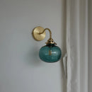 Axyaa Modern Copper Wall Sconce LED Glass Ball Light Fixture