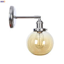 Axyaa Amber Glass Ball Wall Lights Modern LED Wall Lamp