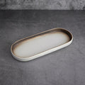 Axyaa Ceramic Sushi Plate Set - Japanese Fish Tableware Rectangular Flat Plate