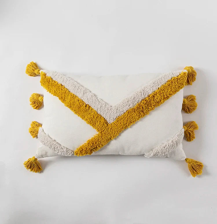Moroccan Style Navy Blue Zigzag Pillow Cover 45x45cm Axyaa