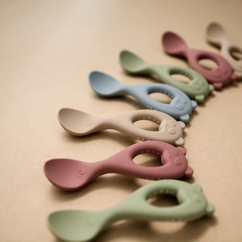 Axya Baby Soft Silicone Spoon Set for Easy Feeding and Learning
