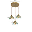 Axyaa Glass Copper LED Pendant Lamp Japanese Vintage Style for Bedroom Bar Cafe