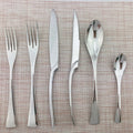 Axyaa Black Stainless Steel Flatware Set, 24 Pieces