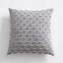 Axyaa Fish Scale Cushion Cover in Pink Grey Cream Yellow Blue Square Pattern