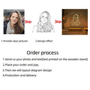 Axyaa Custom Photo Night Light USB Wooden Base Acrylic Lamp: Personalized Gift for Special Occasions