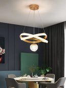 Axyaa Modern Minimalist Three-Head Chandelier for Dining Room and Bedroom