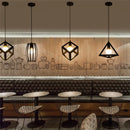 Axyaa Loft Cage Pendant Lamp Retro Industrial Nordic Black Iron Hanging Lights