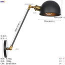 Axyaa Industrial Retro Adjustable Swing Arm Wall Lamp Sconce
