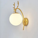 Axyaa Modern Glass Wall Lamp Gold Finish Up Down LED Light