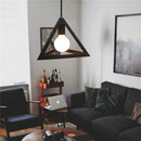 Axyaa Nordic LED Pendant Light Cube Triangle Iron Lamp for Home Decor