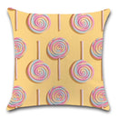 Axyaa Lollipop Candy Printed Cushion Cover 45X45CM for Chair Sofa Decoration