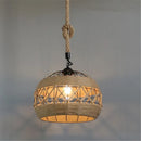 Axyaa Rattan Woven Pendant Light E27 Hanging Lamp for Dining Room Bar