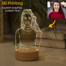 Axyaa Personalized 3D Night Light Lamp for Girlfriend, Mother's Day Birthday Gift