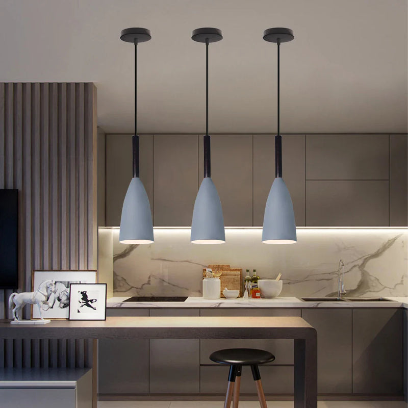 Nordic Minimalist Pendant Lights for Kitchen Island Dining Table - Axyaa E27 Lighting