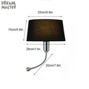 Axyaa Industrial LED Wall Sconce for Bedroom - Gooseneck Reading Lamp