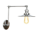 Axyaa Loft Chrome Bathroom Bedroom Wall Sconce Silver Metal Light