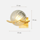 Axyaa Moon Glass Wall Lamp: Modern Bedroom LED Sconce, White/Black/Gold Interior Decoration