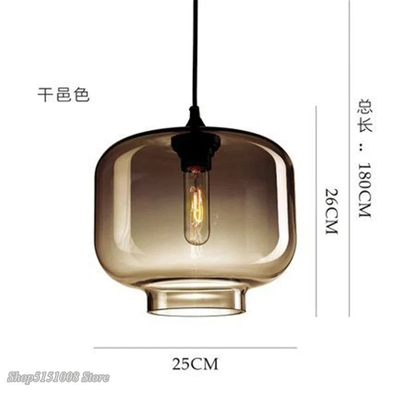 Axyaa Glass Pendant Light Modern Scandinavian Hanging Lamp Nordic Decor Lighting
