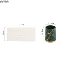 Axya Marble Pattern Ceramic Toothbrush Cup Set