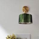 Axyaa Green Glass Nordic Wall Sconce Copper Lighting LED Luminaria