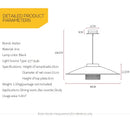 Axyaa Metal Pendant Light with Replaceable E27 Bulb for Dining, Bar, and Cafe