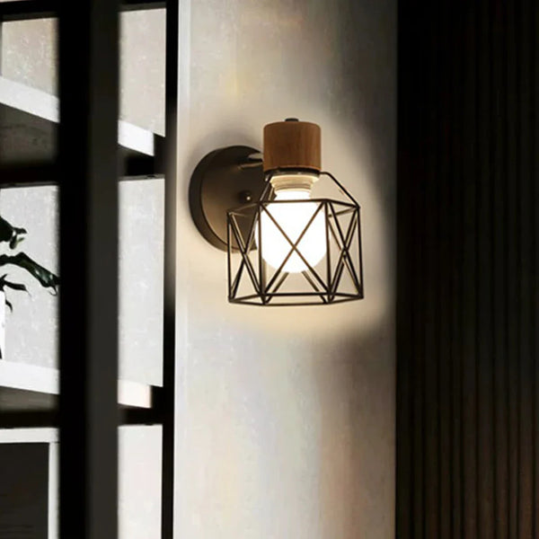 Axya Iron Cage LED Wall Light for Home Decor & Lighting