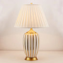 Axyaa Ceramic Table Lamp: Light Luxury Post Modern American Style, Bedroom & Living Room Lamps