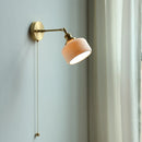Axyaa Ceramic Modern Wall Lamp with Pull Switch and LED Light