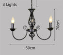 Axyaa Farmhouse Iron Chandelier: Modern Black White Lighting Fixture