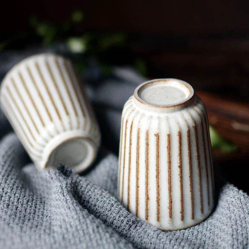 Axya Ceramic Teacup Set for Home & Office - Hand-made Breakfast Coffee Cup