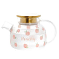 Axyaa Peach Glass Jug Kettle Set - Large Capacity Tea Maker & Juice Pitcher
