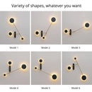 Axya Modern LED Wall Lamp for Living Study Bedroom, Gold Black Iron Painted Light