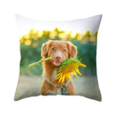 Axyaa Dog Print Polyester Cushion Cover for Sofa Living Room 45X45CM