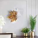 Axyaa Luxury Copper Maple Leaf Crystal Glass Wall Lamp for Home Deco