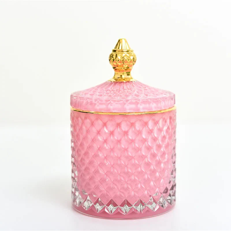 Axya Crown Crystal Storage Jar with Lid for Aroma Candles and Jewelry