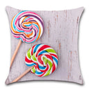 Axyaa Lollipop Candy Printed Cushion Cover 45X45CM for Chair Sofa Decoration