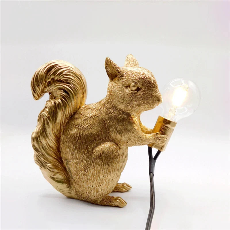 Axyaa Squirrel Night Lamp: Nordic Cute Animal Kids Room Decor