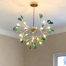 Axyaa Agate Tree Branch Chandelier - Nordic Glass Lamp for Bedroom, Kitchen and Dining Room