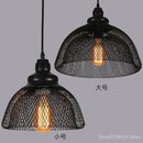 Axyaa Industrial Birdcage Chandelier: Retro Iron Net Bar Hanging Lamp for Creative Indoor Lighting