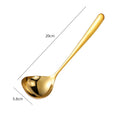 Axyaa Stainless Steel Golden Ladle Soup Spoon Colander Kitchenware